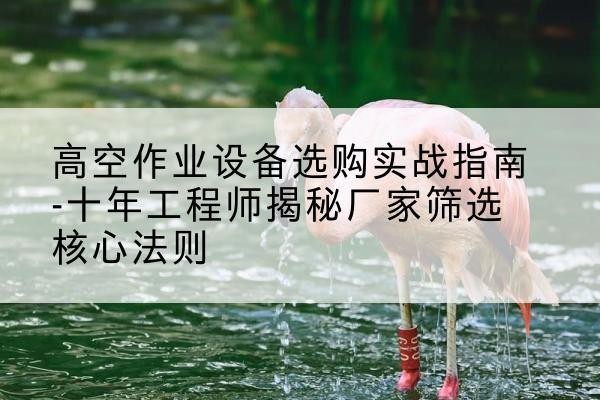 靖安剪叉式升降机厂家-高空作业设备选购实战指南-十年工程师揭秘厂家筛选核心法则